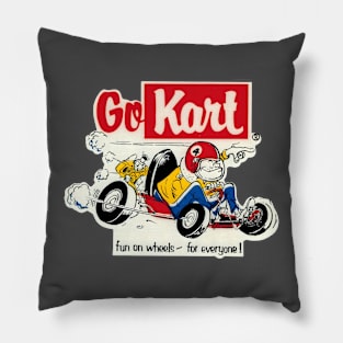 Go Kart - Vintage 1960s decal artwork Pillow