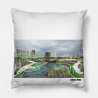 tajamar manglar ecopop landscape designing intervention Pillow