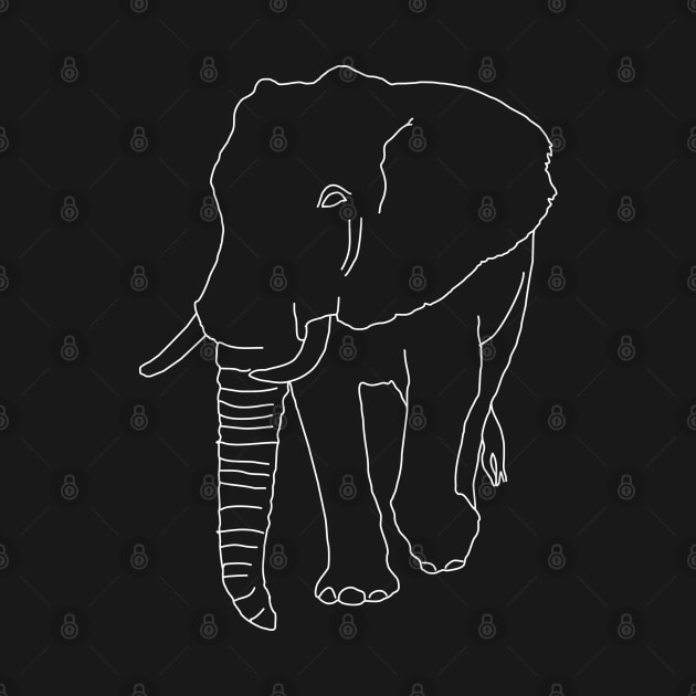 Elephant line art by Alex