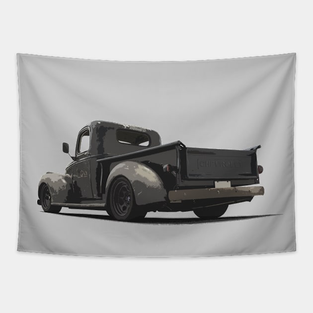 1940 Chevy Pickup - Stylized 2 Tapestry by mal_photography