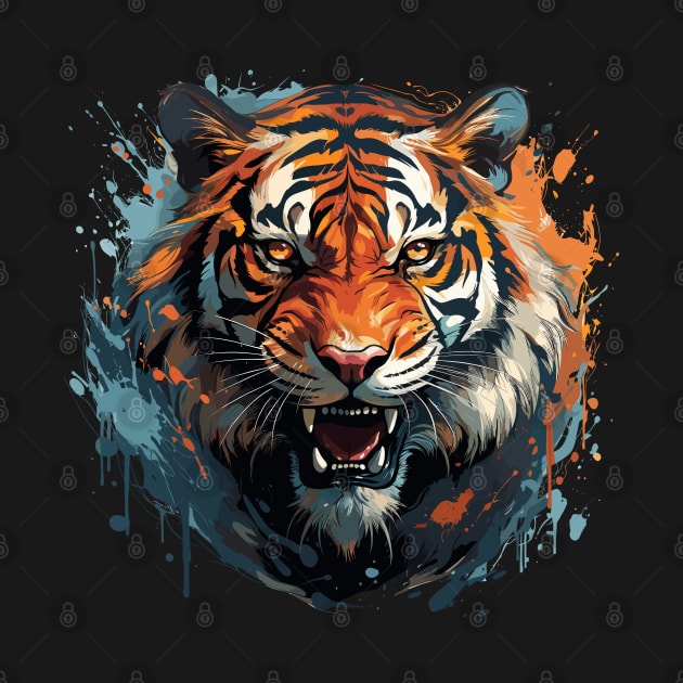 Bengal Tiger – Royal Tiger Face by Infinitee Shirts