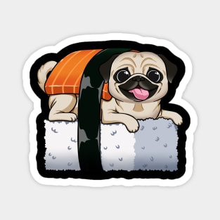 Pug-sushi Love: A Match Made in Deliciousness Magnet