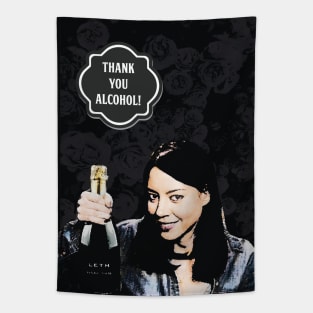 thank you alcohol - april ludgate Tapestry