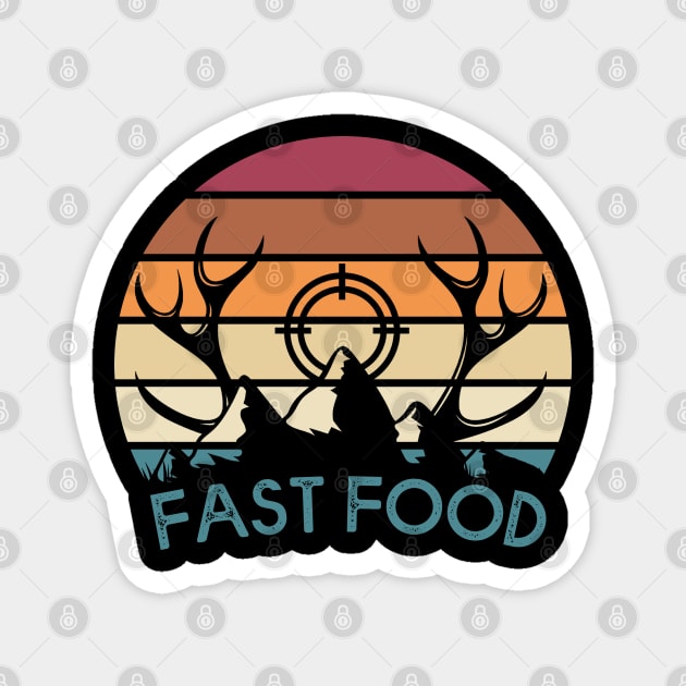 Funny Hunter Fast Food Magnet by MasliankaStepan