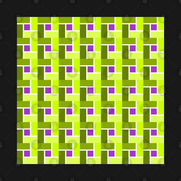 Green toned with purple centre square pattern with rectangular shapes by stephenignacio