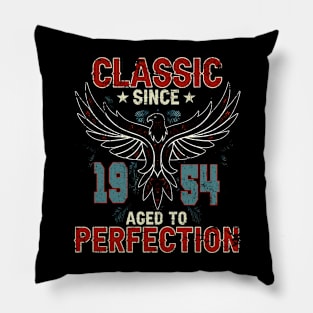 70th Birthday Gift for Men Classic 1954 Aged to Perfection Pillow