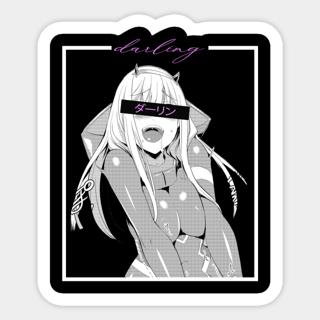 Zero Two Darling In The Franxx Ahegao Anime And Manga Sticker Teepublic