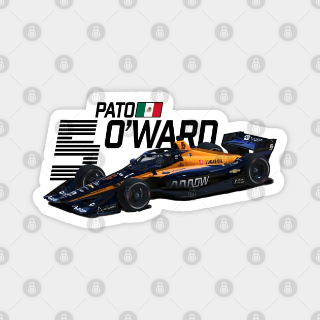 Pato O'Ward 2020 (black text) Magnet by Sway Bar Designs