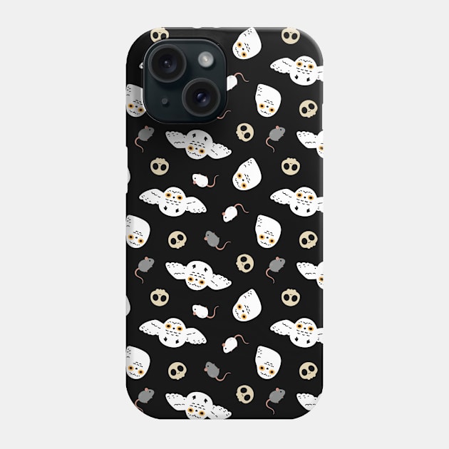 Halloween Snowy Owl Pattern Phone Case by Noristudio