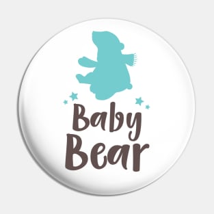 Baby Bear, Bear Cub, Cute Bear, Little Bear - Blue Pin