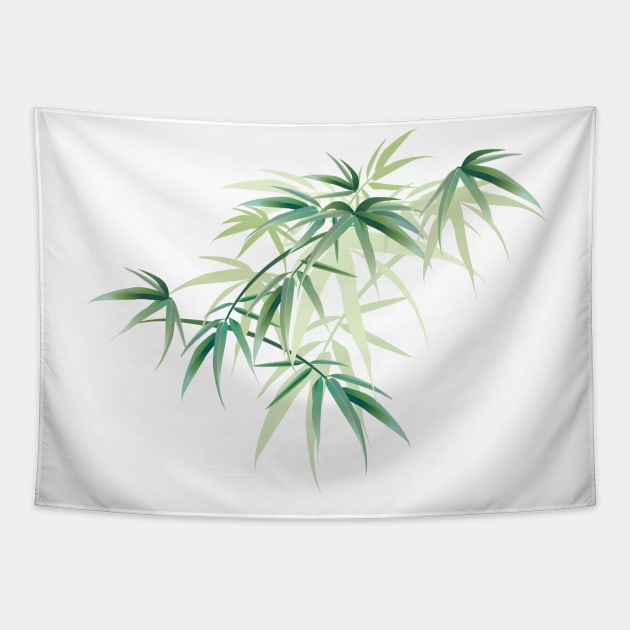 Retro Palm Leaves Tapestry by SWON Design