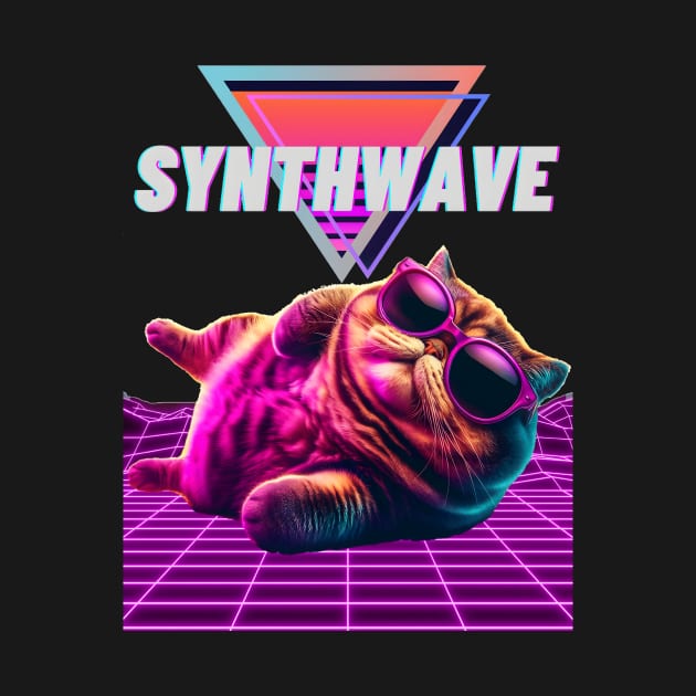 Synthwave cool cat by NightvisionDesign