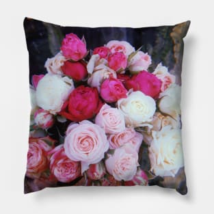 Beautiful Pink Roses Pillow