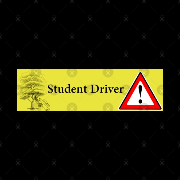 Student driver car crash funny depiction by etihi111@gmail.com