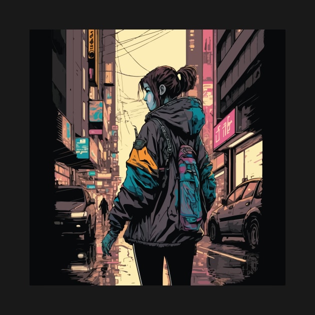 Japanese Street Cyberpunk Tokyo Streetwear by vectrus