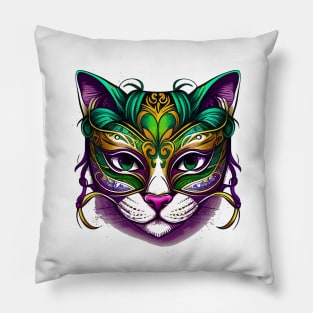 Cat Mardi Gras Cat-tastic Festival Pillow