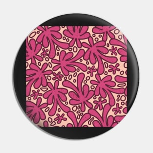 Modern abstract Matisse inspired design in beautiful dusky pink and burgundy on a cream background Pin