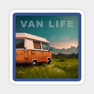 Van Life Camper RV Outdoors in Nature Magnet