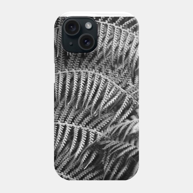 Wistful monochrome lush ferns Phone Case by RoseAesthetic