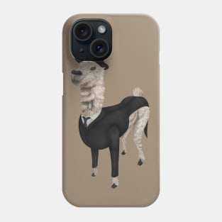 Fancy Llama in a top hat Phone Case