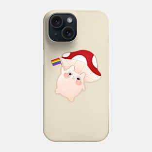 dancing and waving mushroom with gay pride flag Phone Case