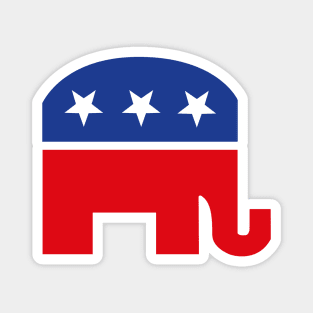 Preppy Republican Elephant Magnet