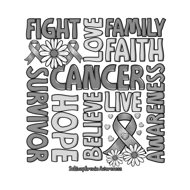 Schizophrenia Awareness - Fight love survivor ribbon by JerryCompton5879