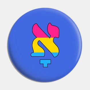 Kometz Aleph (Pan Pride Colors) Pin