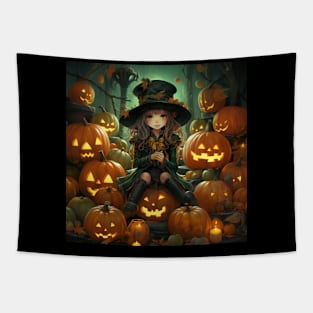 Halloween witch girl Tapestry