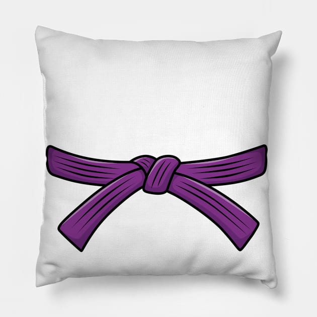 Purple belt Karate Kyokushin Wado Goju Shotokan Shito ryu Pillow by LaundryFactory