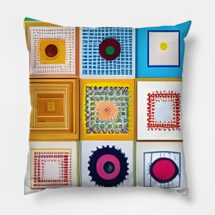 Circling the Squares Pillow