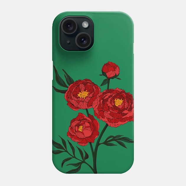 Peony Phone Case by LadaZodak