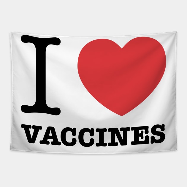 I Heart Vaccines Tapestry by midwifesmarket