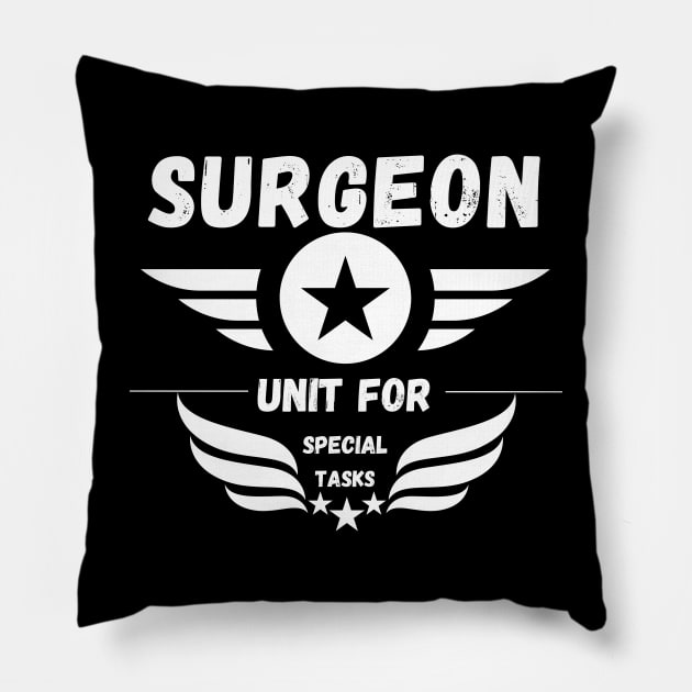 Surgeon Unit for Special Tasks Pillow by Bellinna