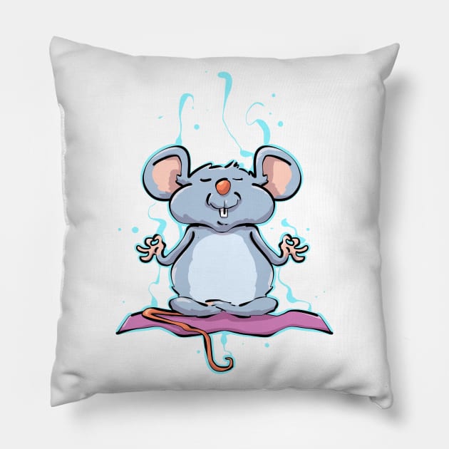 Yoga Spiritual Mouse Pet Owners Pillow by PhantomDesign