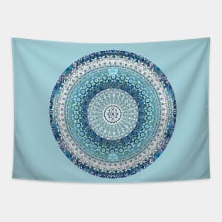 Teal Tapestry Mandala Tapestry