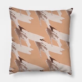 Abstract brown and beige pattern seamless illustration grunge modern Pillow