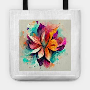 Flower Art Illustration Abstract Pattern Best Abstract floral paintings Tote