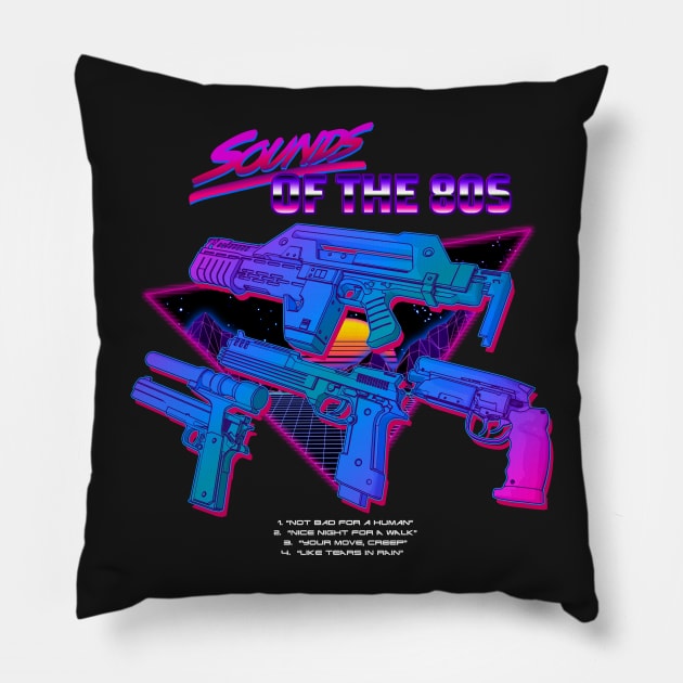 Sounds of the 80s Pillow by CCDesign