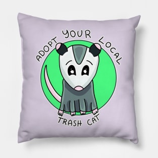 Adopt Your Local Trash Cat Pillow