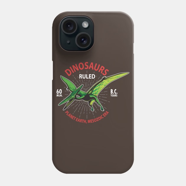 King of the Skies: Pterodactyl in the Darkness Phone Case by WorldDinosaurs