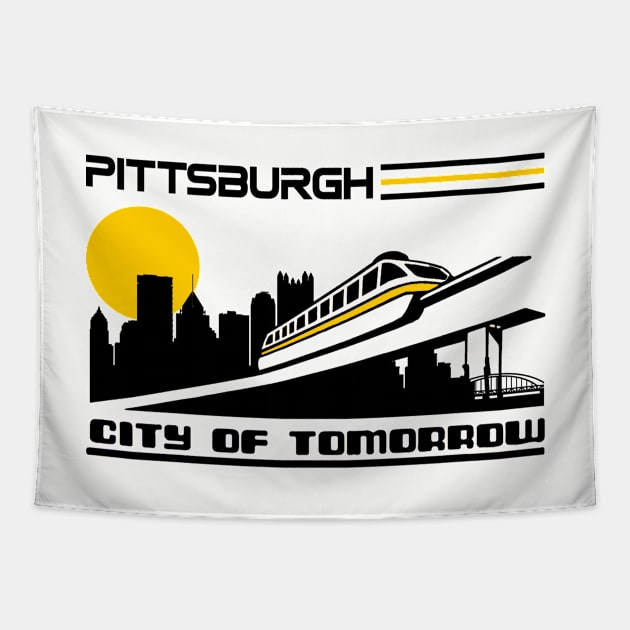 City of Tomorrow - Pittsburgh Tapestry by HellraiserDesigns