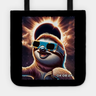 Lazy Eclipse Day: Sloth Observing the Solar Eclipse Shirt Graphic Tote