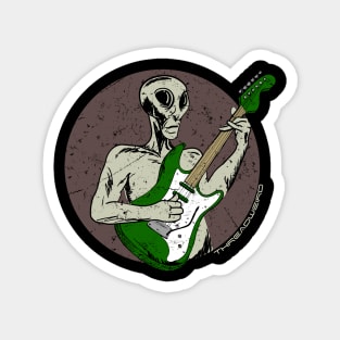 Grey Alien Electric Guitar Magnet