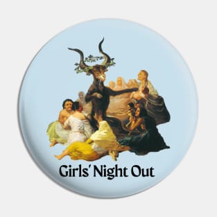 Girls' Night Out (Apparel, Black text) Pin