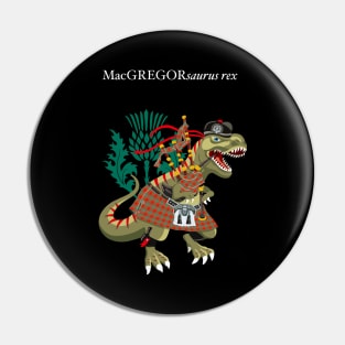 Clanosaurus Rex MacGREGORsaurus rex Plaid MacGregor Scotland Ireland Family Tartan Pin