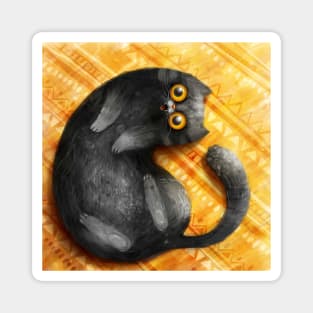 Adorable Black Cat 2 Magnet