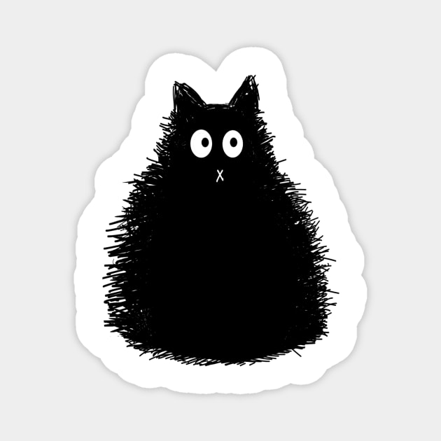 Cute Black Cat Cat Fat Cat Lover Magnet by jordanfaulkner02