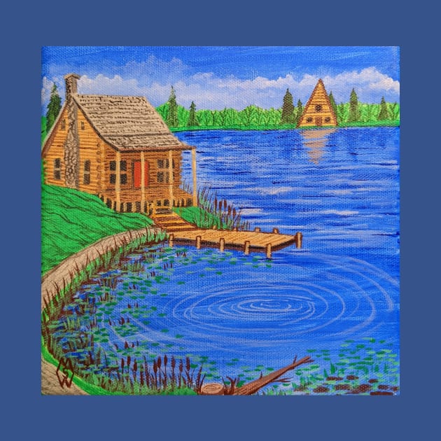 Cabin at the Lake in the Summer Season by Matt Starr Fine Art