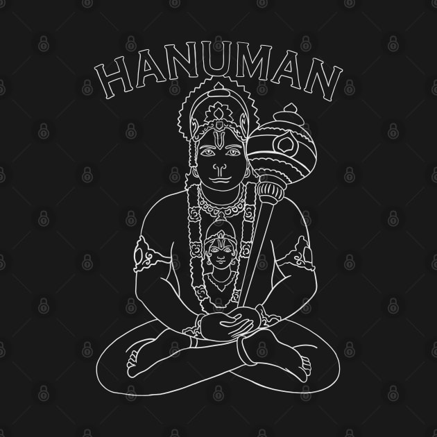 Hanuman Minimal Drawing by isstgeschichte
